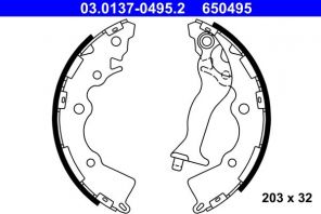 ATE 03.0137-0495.2 - Brzdové čeľuste -