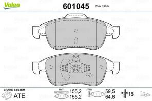Valeo 601045 - Brzdové platničky -