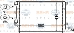 Hella 8MK 376 726-704 - Chladič vody