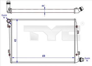 TYC 737-0062-R - Chladič vody -