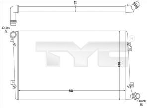 TYC 737-0063-R - Chladič vody -