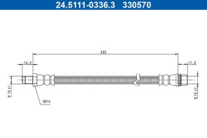 ATE 24.5111-0336.3 - Brzdová hadica -