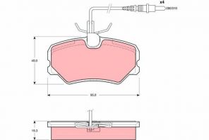 TRW GDB1039 - Brzdové platničky -