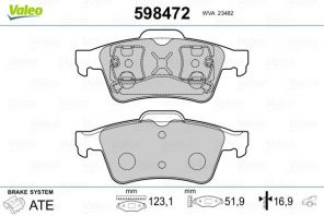 Valeo 598472 - Brzdové platničky -