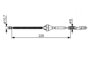 Bosch 1 987 482 122 - Brzdové lano -