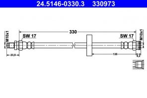 ATE 24.5146-0330.3 - Brzdová hadica -