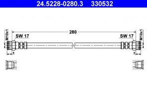 ATE 24.5228-0280.3 - Brzdová hadica -