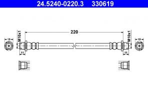 ATE 24.5240-0220.3 - Brzdová hadica -