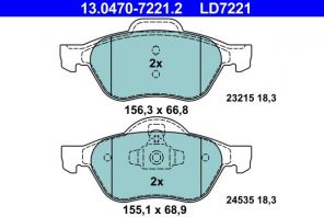 ATE 13.0470-7221.2 - Brzdové platničky -
