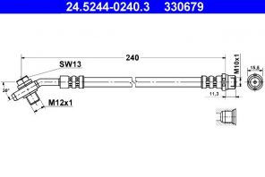 ATE 24.5244-0240.3 - Brzdová hadica -