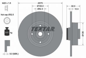 Textar 92154503 - Brzdový kotúč -