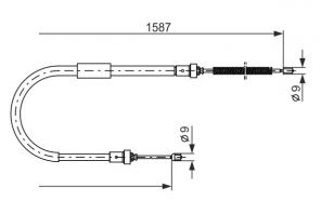 Bosch 1 987 477 965 - Brzdové lano -