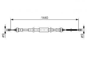 Bosch 1 987 482 383 - Brzdové lano -