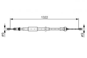 Bosch 1 987 482 385 - Brzdové lano -