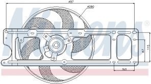 Nissens 85597 - Ventilátor motora