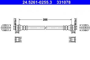 ATE 24.5261-0255.3 - Brzdová hadica -