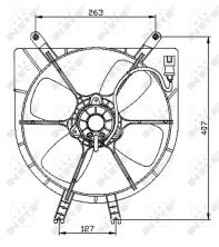 NRF 47042 - Ventilátor motora -