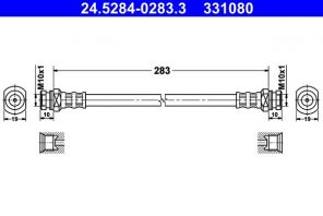 ATE 24.5284-0283.3 - Brzdová hadica -