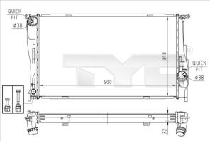 TYC 703-0008 - Chladič vody -