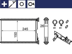 Mahle AH 242 000S - Výmenník tepla vnútorného kúrenia