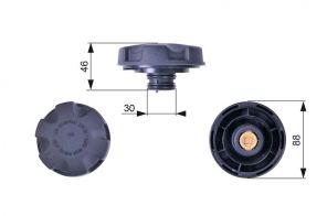 Gates RC241 - Uzatvárací kryt nádobky chladiča