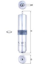 Knecht KL 763D - Palivový filter