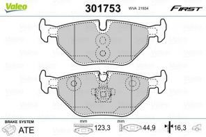 Valeo 301753 - Brzdové platničky -