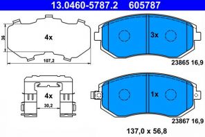 ATE 13.0460-5787.2 - Brzdové platničky -
