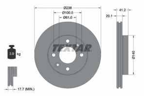 Textar 92036203 - Brzdový kotúč -