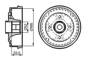 Bosch 0 986 477 112 - Brzdový bubon -