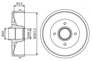 Bosch 0 986 477 210 - Brzdový bubon -