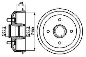 Bosch 0 986 477 099 - Brzdový bubon -