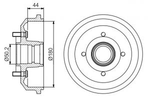 Bosch 0 986 477 269 - Brzdový bubon -