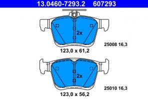 ATE 13.0460-7293.2 - Brzdové platničky -