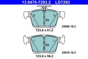 ATE 13.0470-7293.2 - Brzdové platničky -