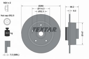 Textar 92195903 - Brzdový kotúč -