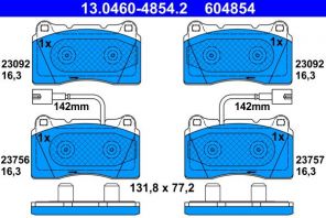 ATE 13.0460-4854.2 - Brzdové platničky -