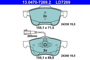 ATE 13.0470-7269.2 - Brzdové platničky -