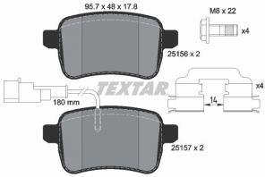 Textar 2515601 - Brzdové platničky -