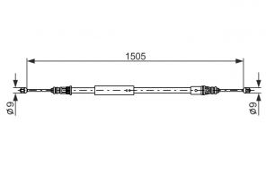 Bosch 1 987 477 574 - Brzdové lano -