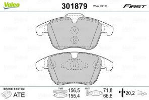 Valeo 301879 - Brzdové platničky -