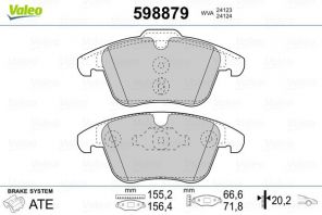 Valeo 598879 - Brzdové platničky -