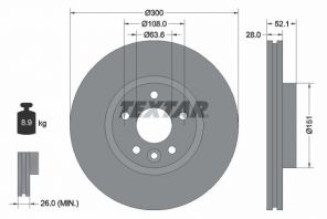 Textar 92196905 - Brzdový kotúč -