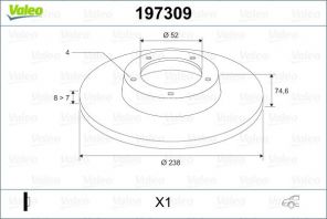 Valeo 197309 - Brzdový kotúč -