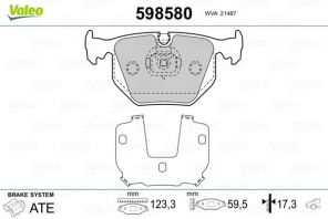 Valeo 598580 - Brzdové platničky -