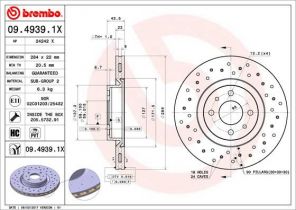 Brembo 09.4939.1X - Brzdový kotúč -