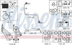 Nissens 9300911 - Montážna sada turbodúchadla -