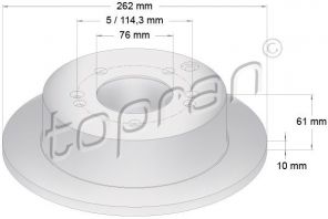 Topran 820 381 - Brzdový kotúč -