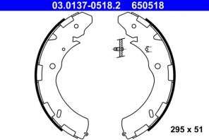 ATE 03.0137-0518.2 - Brzdové čeľuste -
