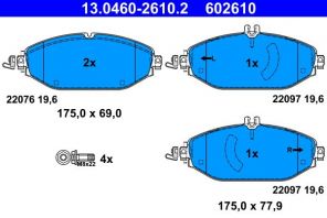 ATE 13.0460-2610.2 - Brzdové platničky -